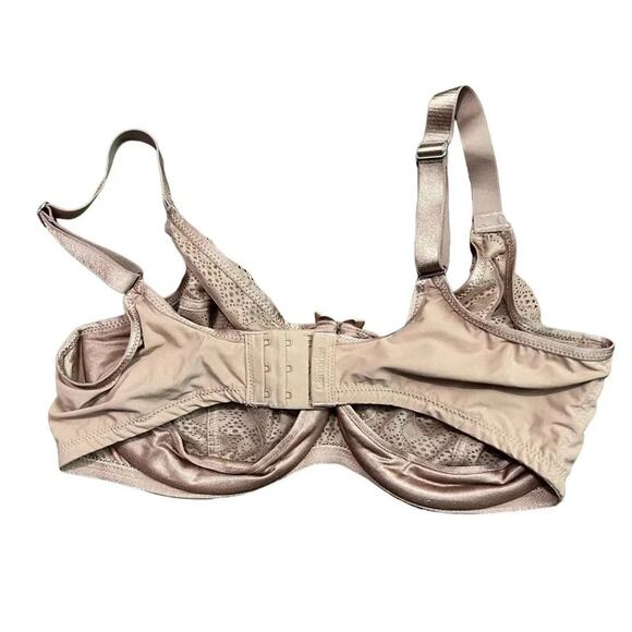 Glamorise Lace Comfort Wonderwire Bra 38F Cappuccino - Picture 5 of 5